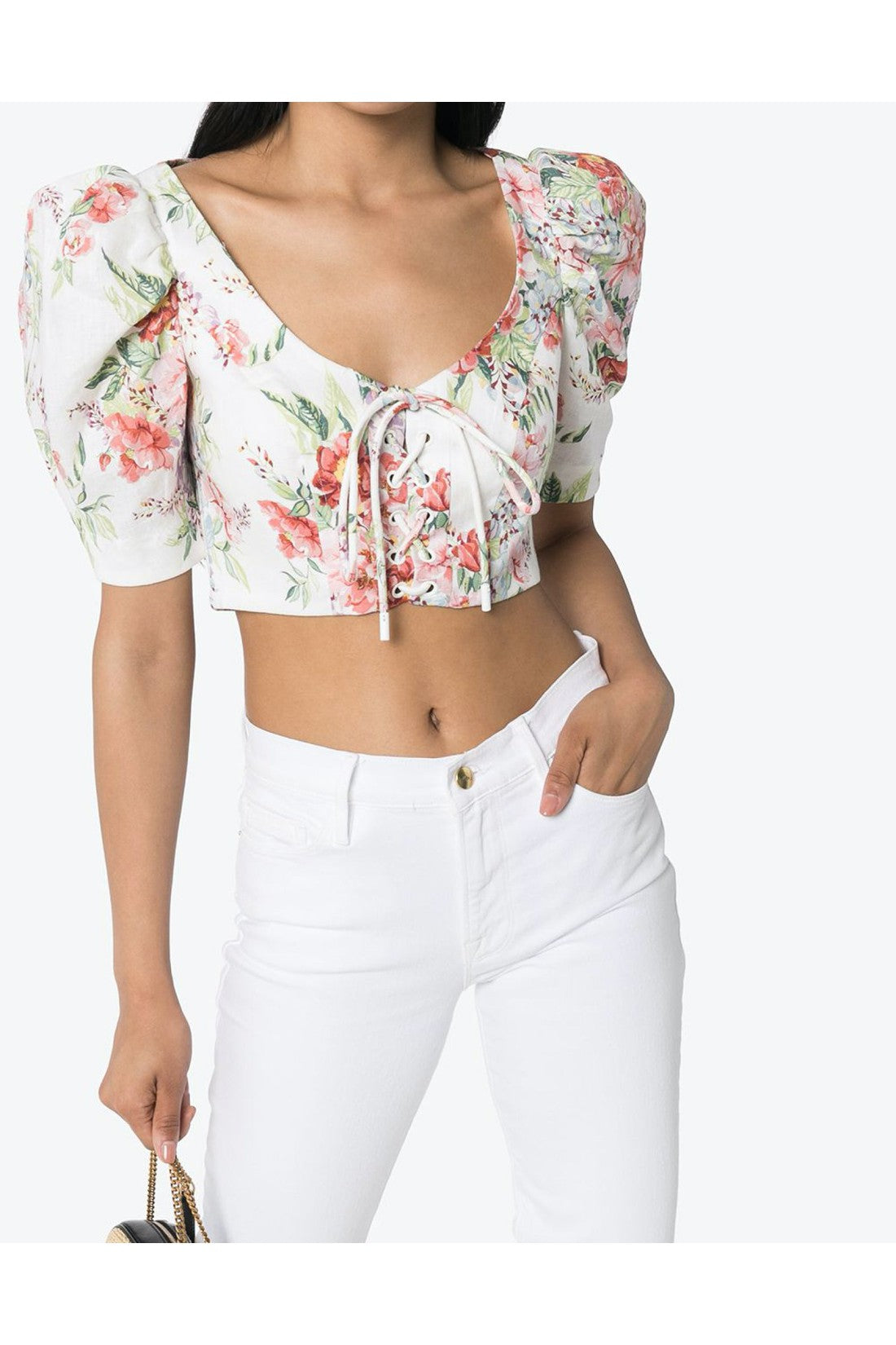 Zimmermann-OUTLET-SALE-Bellitude Laced Crop Top-ARCHIVIST