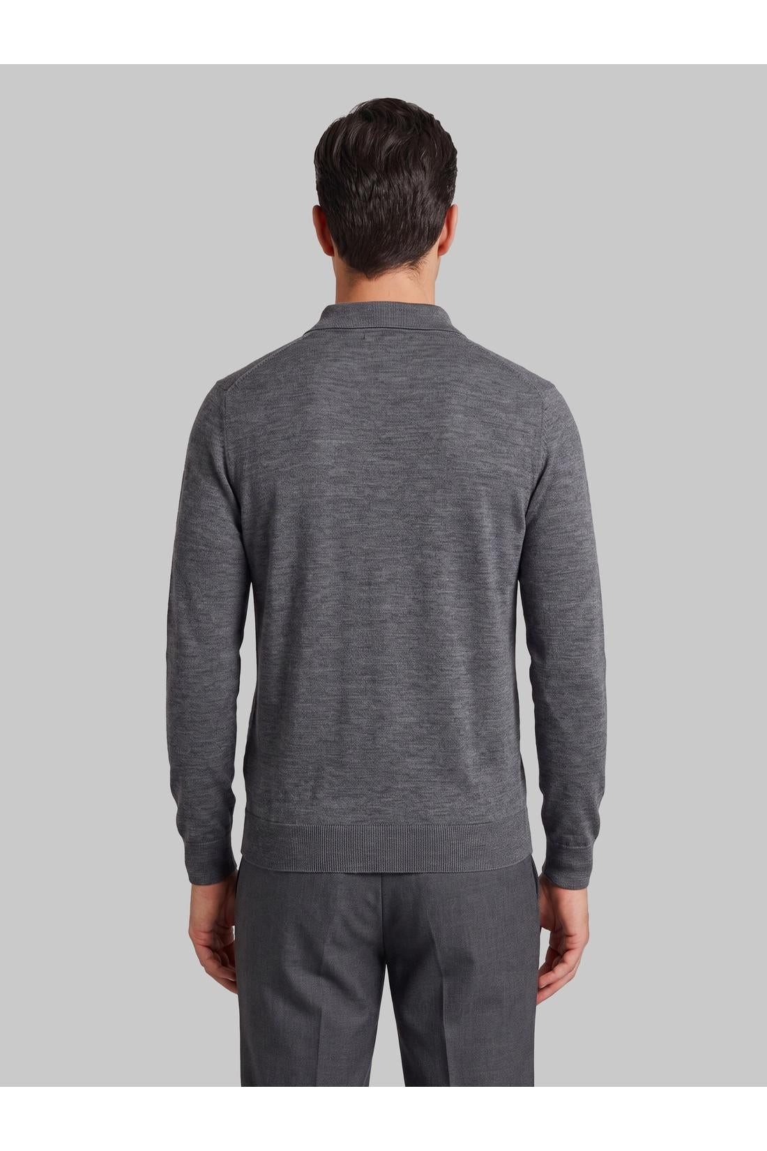 John smedley-OUTLET-SALE-Belper polo in charcoal-ARCHIVIST