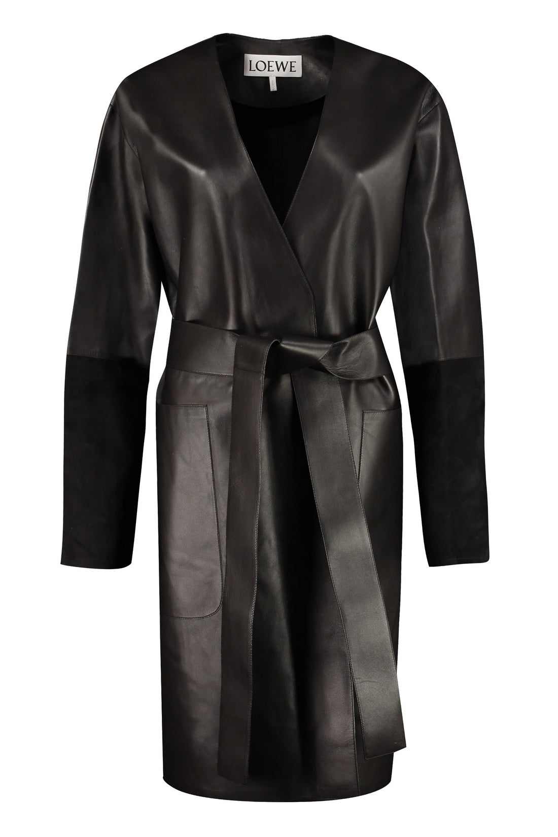 Loewe-OUTLET-SALE-Belted leather jacket-ARCHIVIST