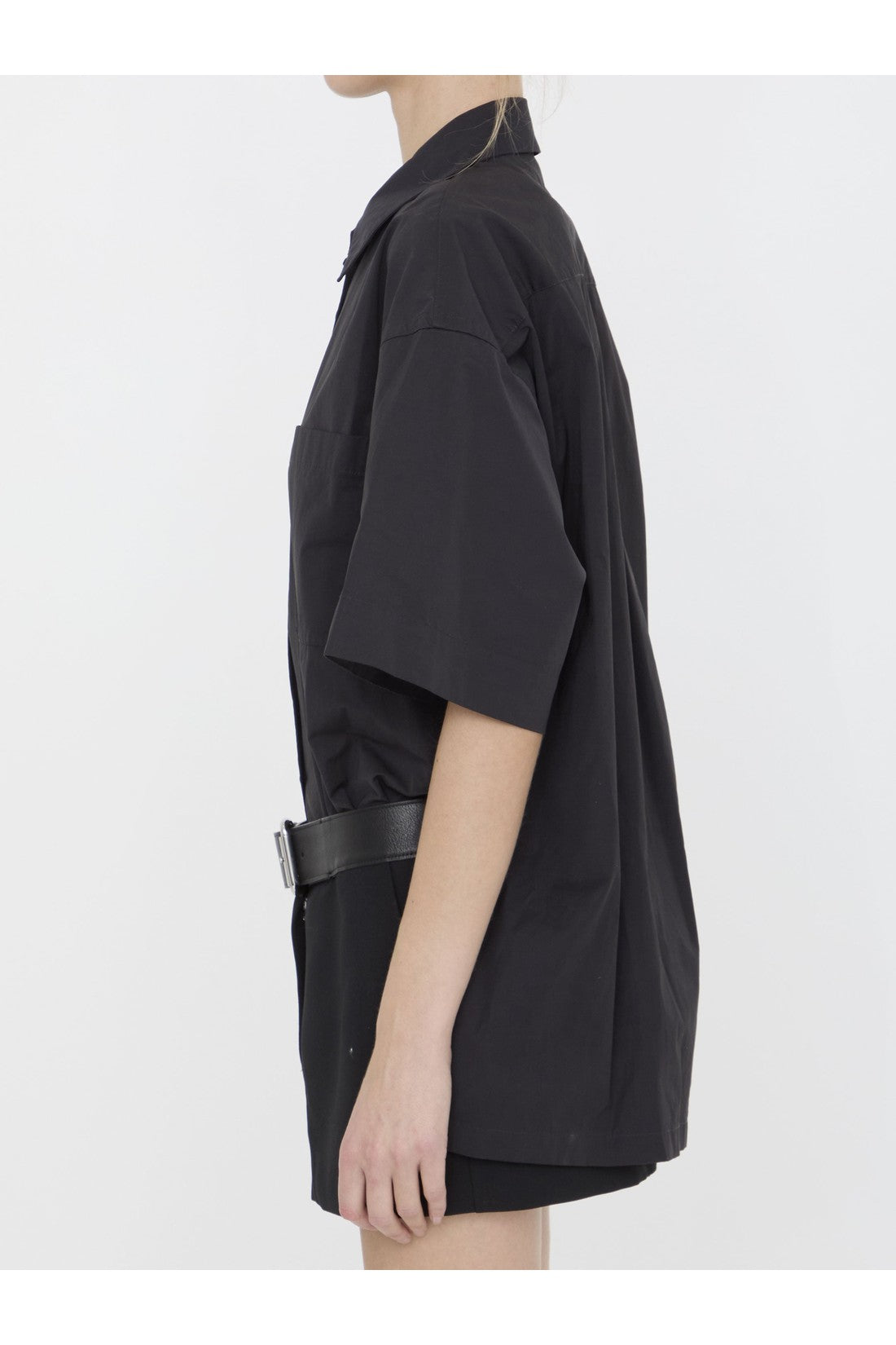 ALEXANDER WANG-OUTLET-SALE-Belted mini shirtdress-ARCHIVIST