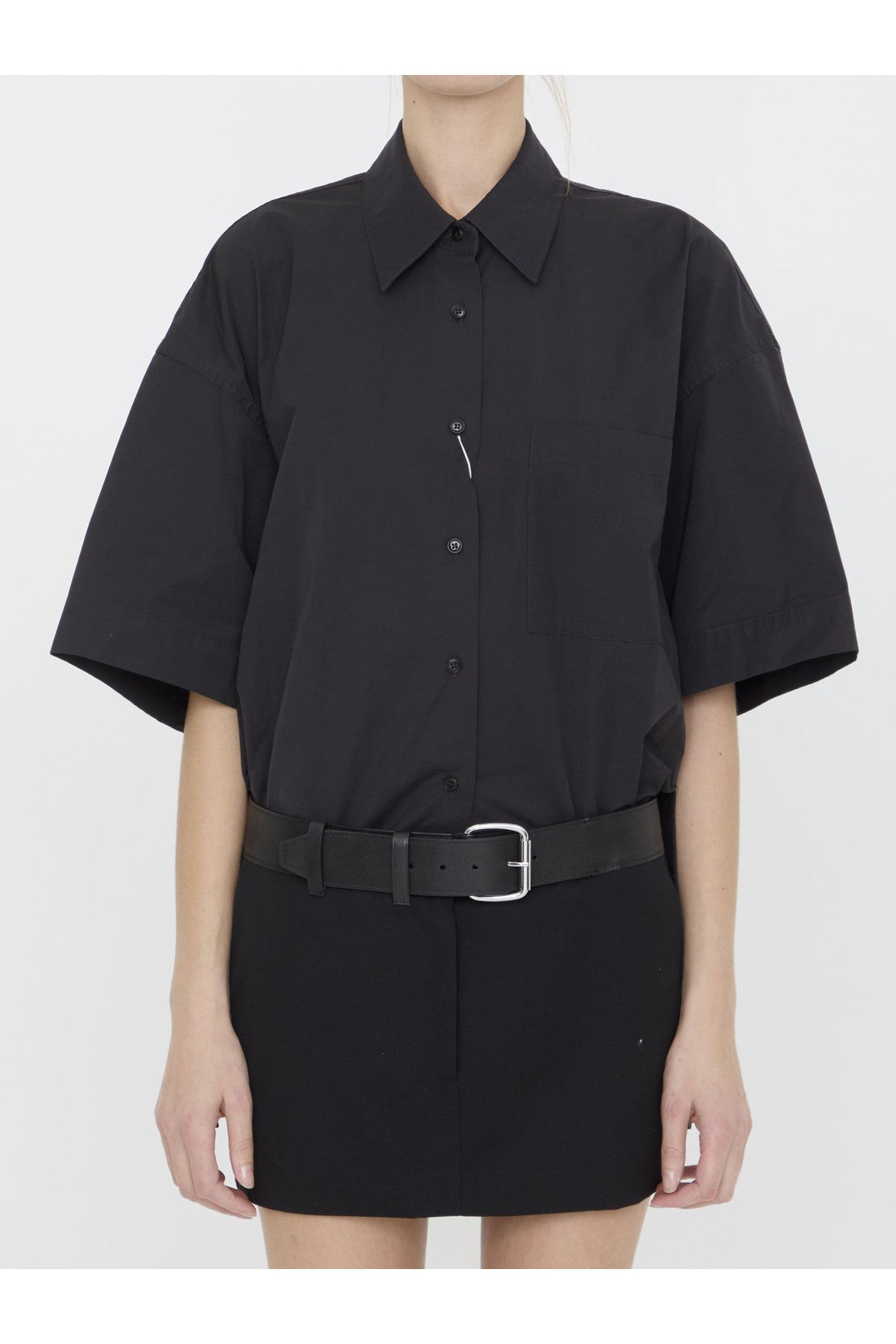 ALEXANDER WANG-OUTLET-SALE-Belted mini shirtdress-ARCHIVIST