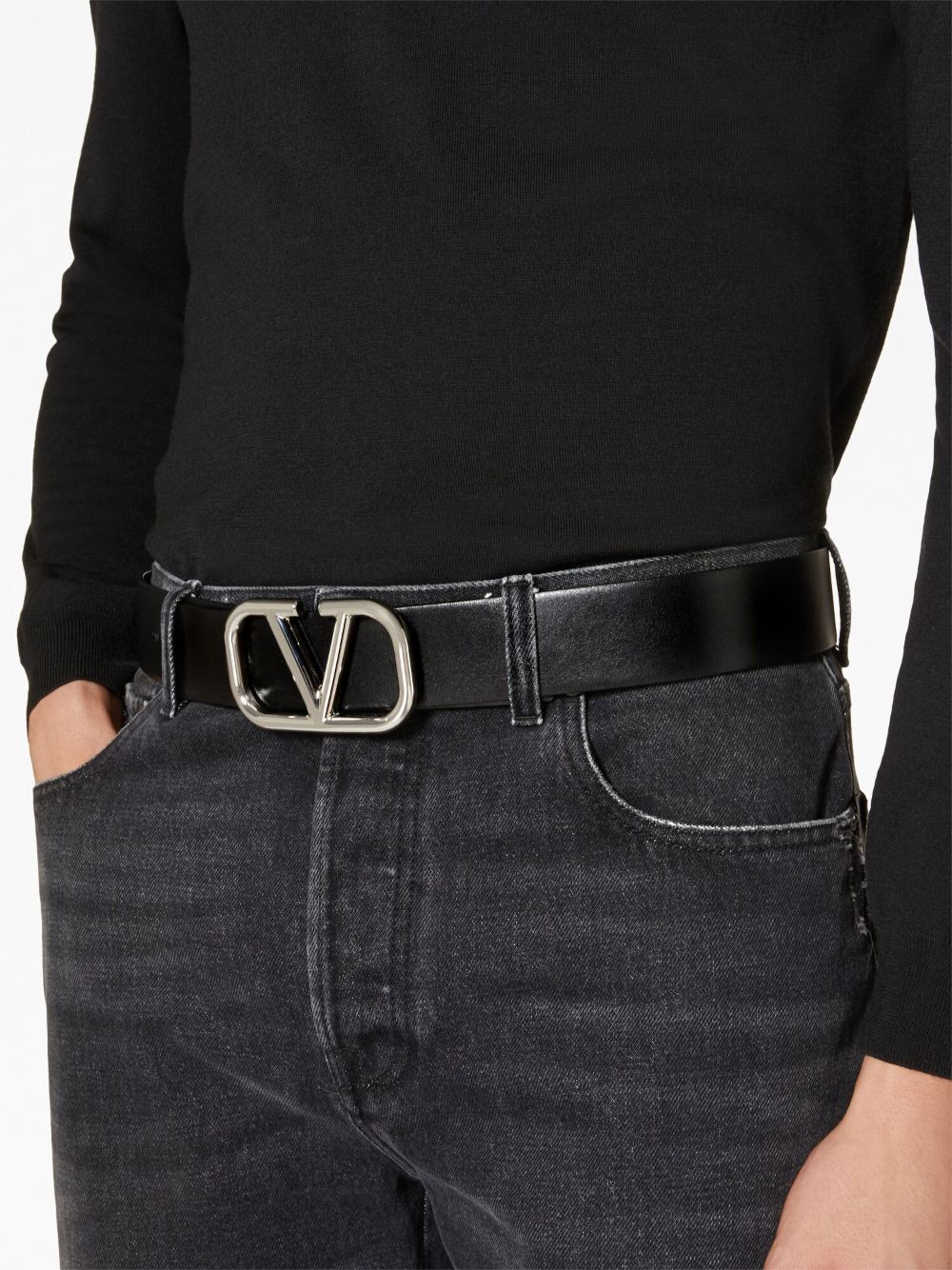 Valentino Garavani-OUTLET-SALE-Belts SCHWARZ-ARCHIVIST