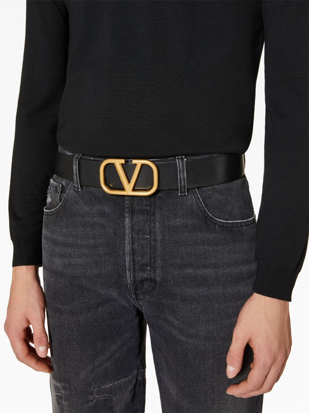 Valentino Garavani-OUTLET-SALE-Belts SCHWARZ-ARCHIVIST