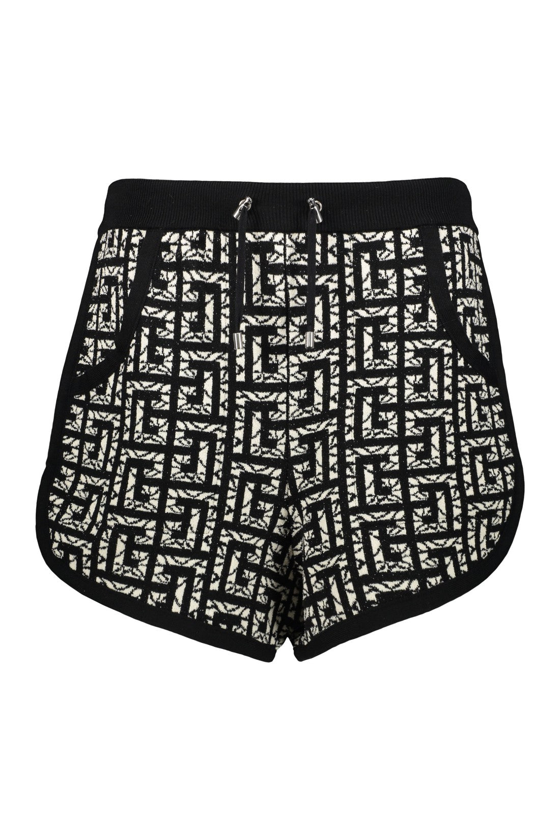 Balmain-OUTLET-SALE-Bermuda shorts with all-over logo-ARCHIVIST