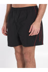 Balenciaga-OUTLET-SALE-Bermuda shorts with red logo-ARCHIVIST
