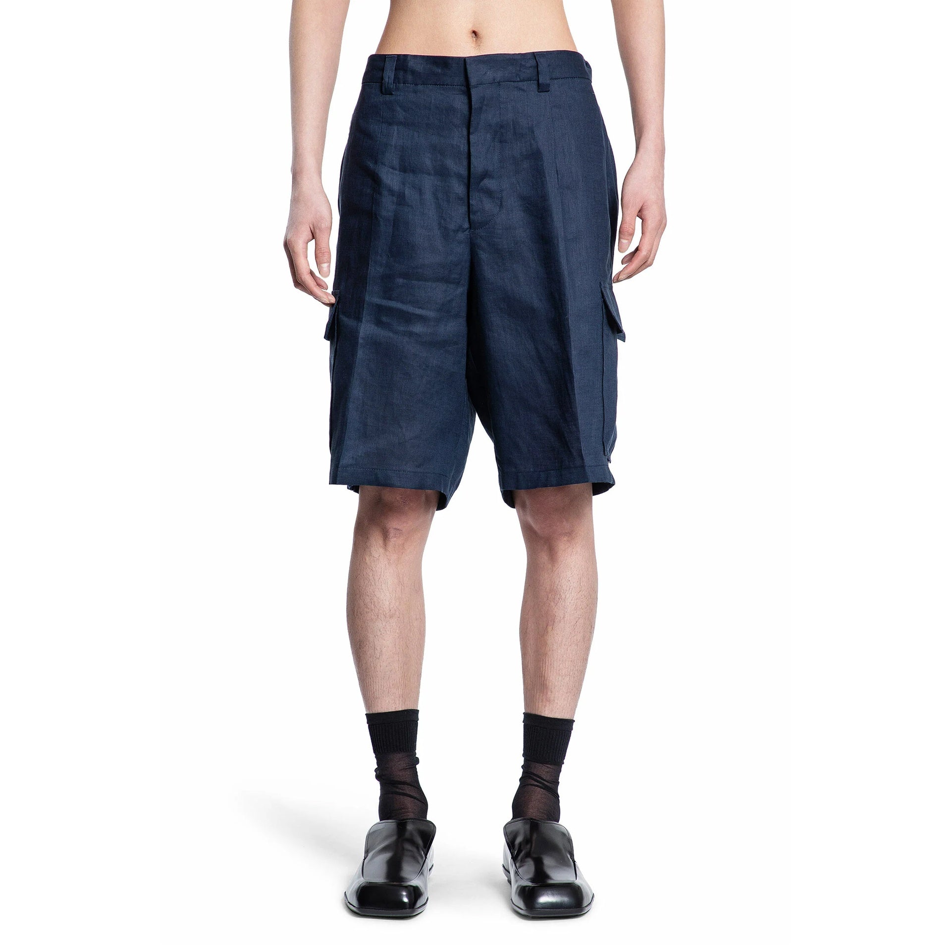 Prada-OUTLET-SALE-Bermudas BLAU-ARCHIVIST