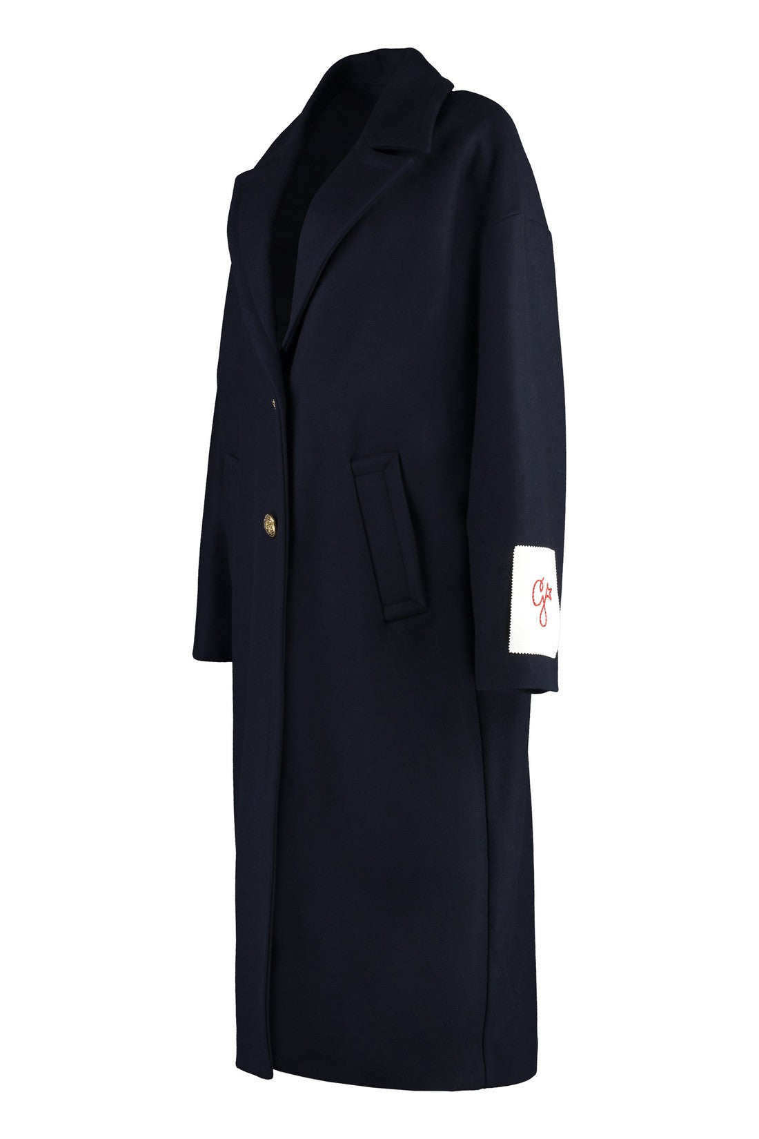 Golden Goose-OUTLET-SALE-Bertina single-breasted wool coat-ARCHIVIST