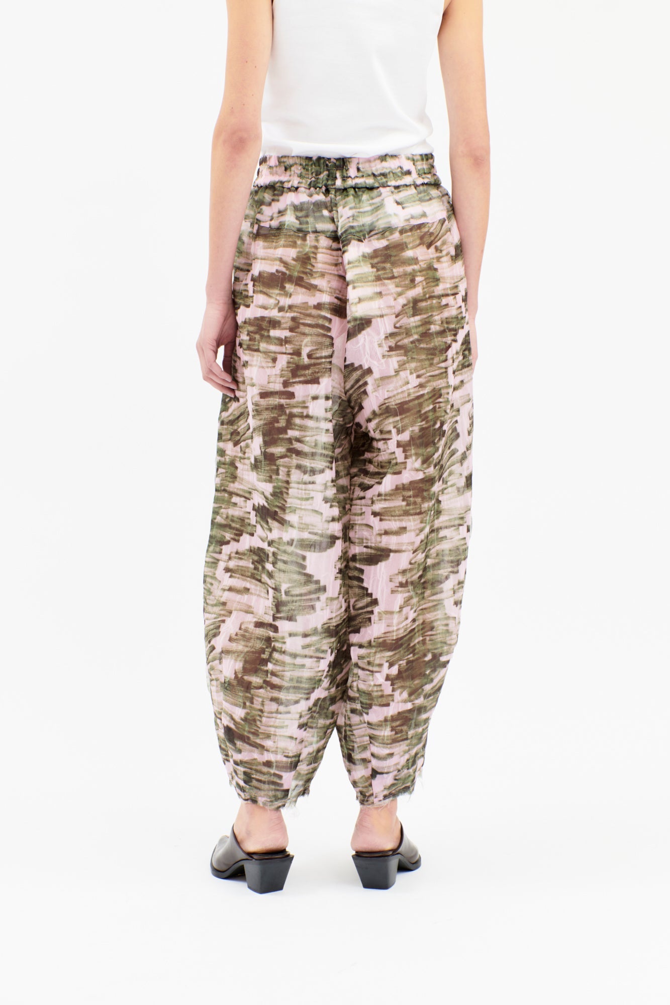 Odeeh-Big Brush Strokes Hose, Bush Green-Hosen-Black-Deal-Outlet-by-ARCHIVIST