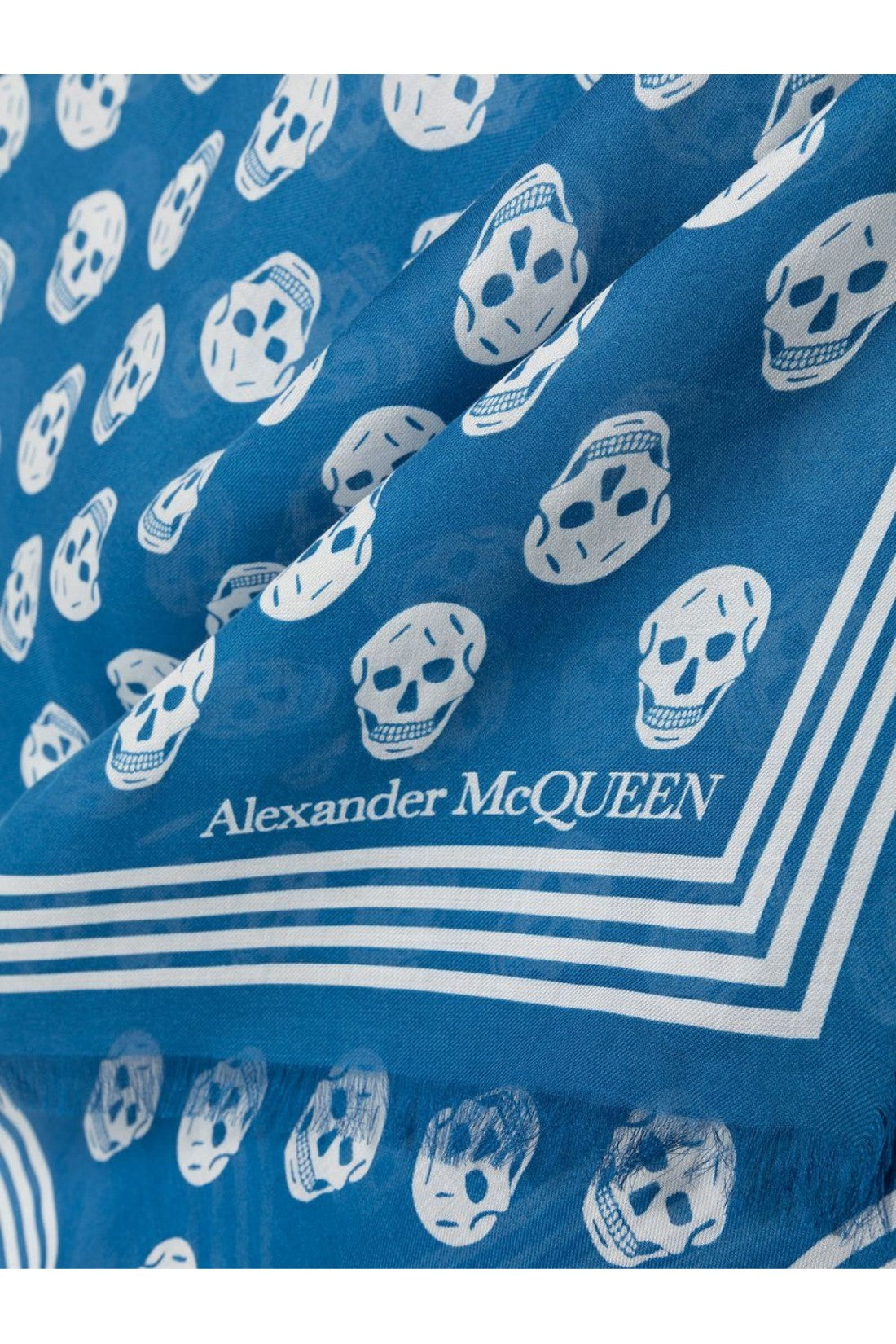 Alexander McQueen-OUTLET-SALE-Biker Skull Logo Scarf-ARCHIVIST