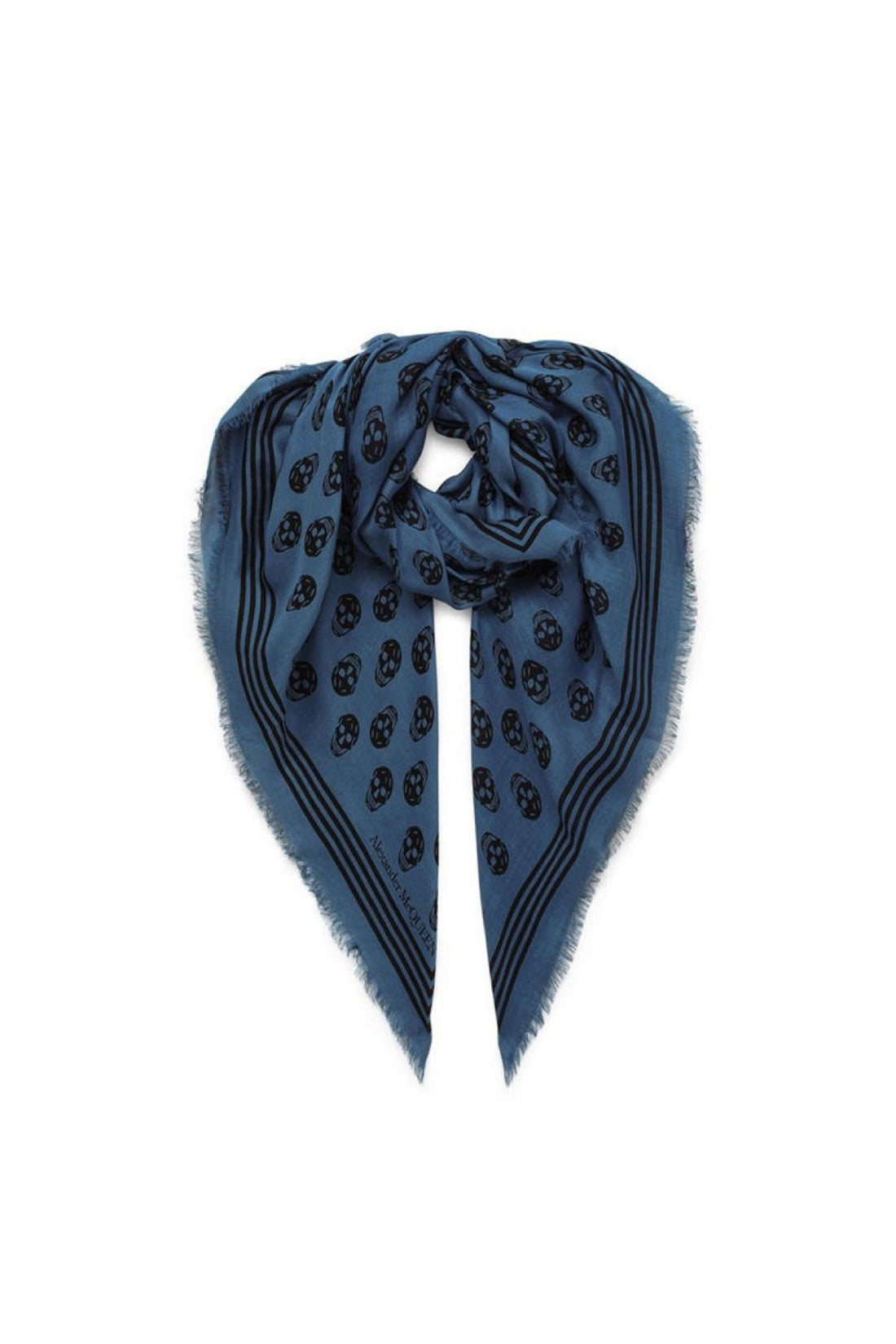 Alexander McQueen-OUTLET-SALE-Biker Skull Logo Scarf-ARCHIVIST