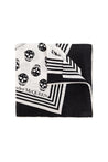 Alexander McQueen-OUTLET-SALE-Biker Skull Logo Silk Scarf-ARCHIVIST