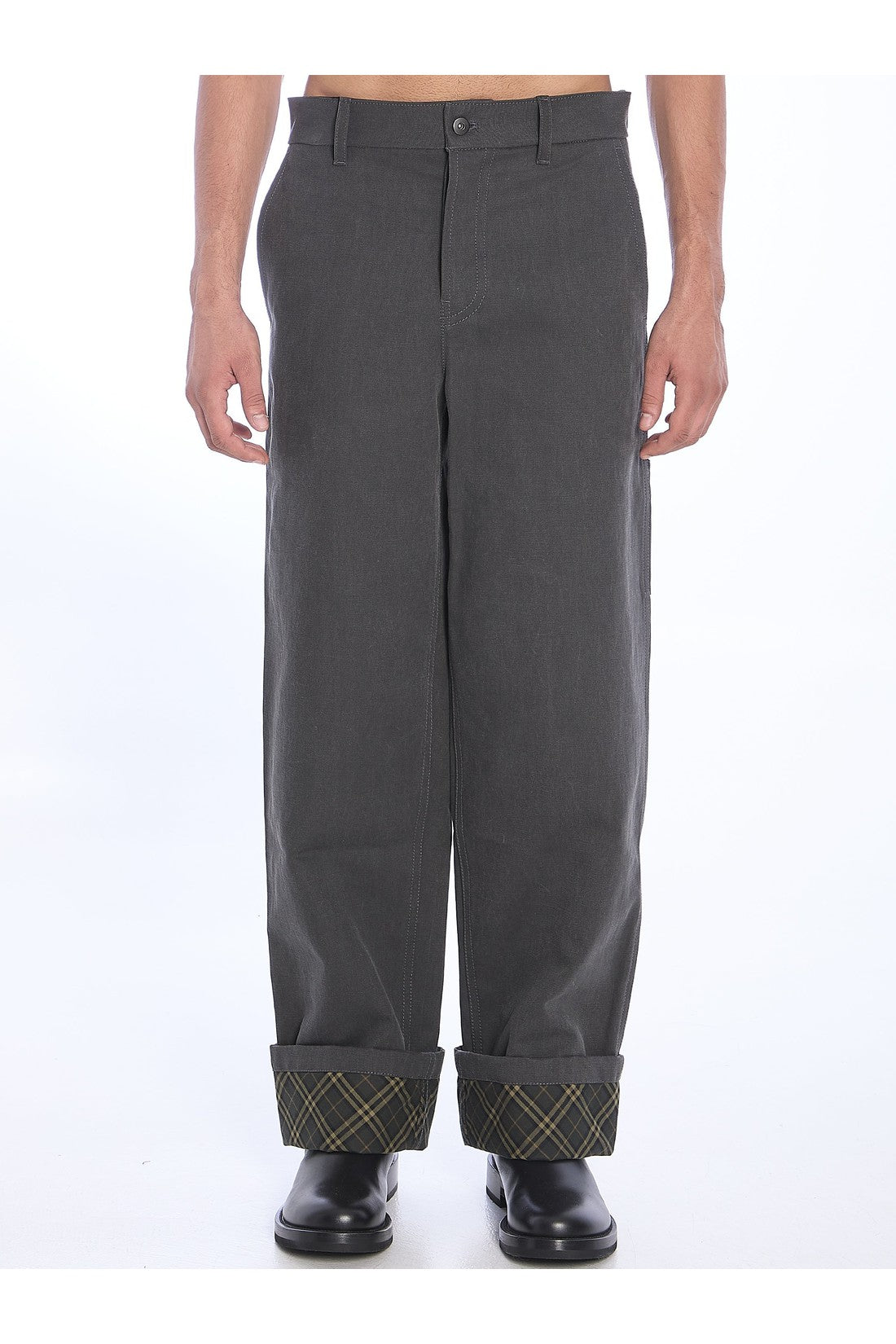 BURBERRY-OUTLET-SALE-Black Carpenter Trousers-ARCHIVIST