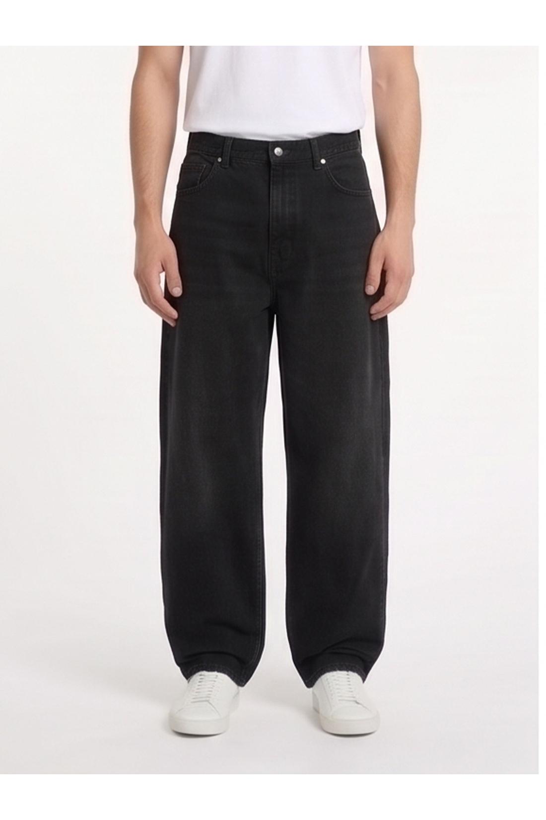 Stone Island-OUTLET-SALE-Black Denim jeans straight fit-ARCHIVIST