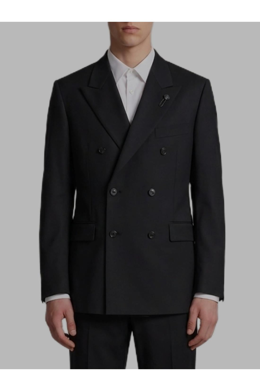 Lardini-OUTLET-SALE-Black Feeling double-breasted dress-ARCHIVIST