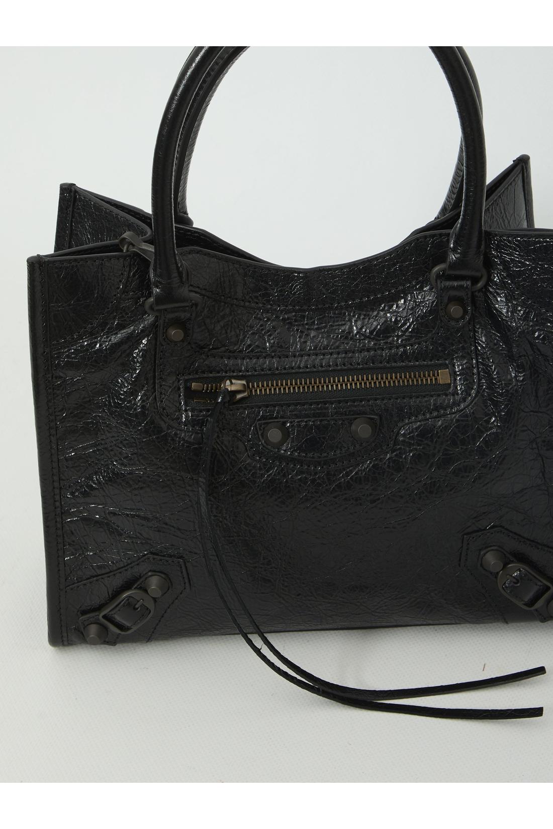 Balenciaga-OUTLET-SALE-Black Le City mini tote bag-ARCHIVIST
