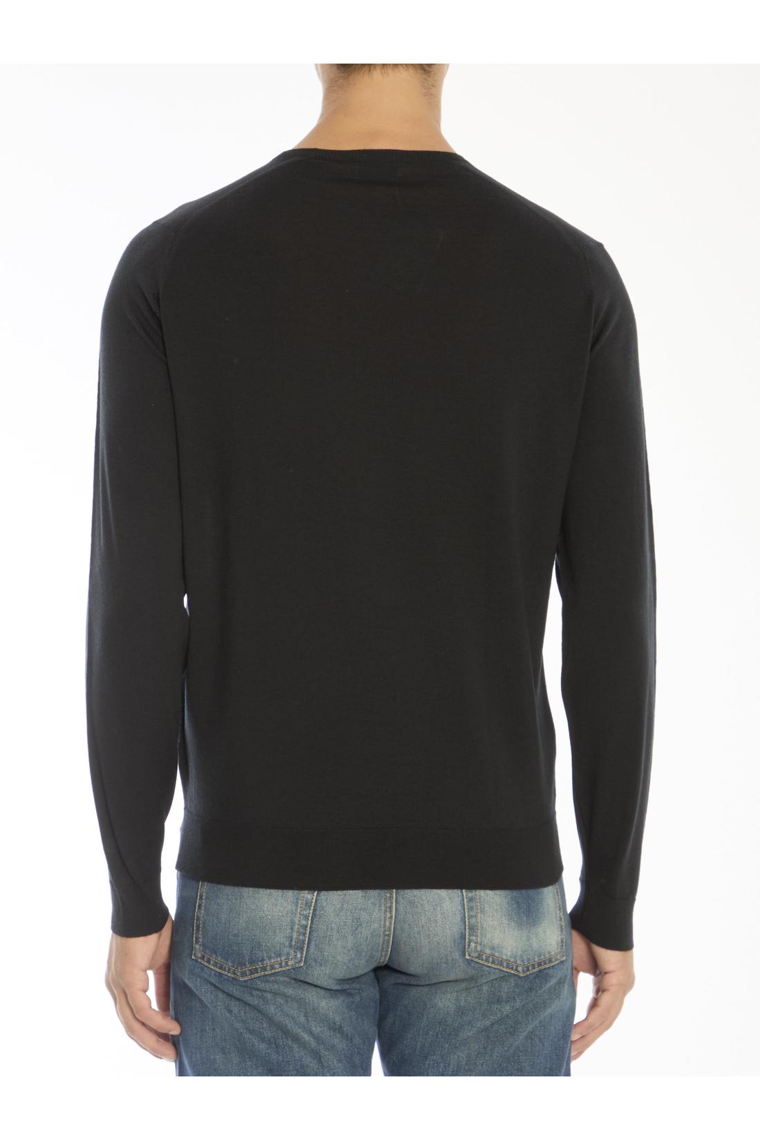 John Smedley-OUTLET-SALE-Black Lundy sweater-ARCHIVIST