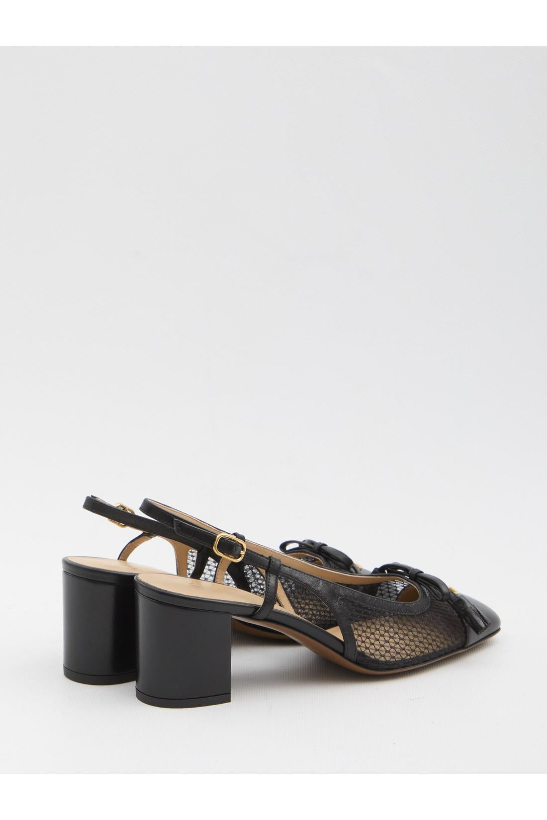 Valentino Garavani-OUTLET-SALE-Black Valet Du Roi slingback pumps-ARCHIVIST