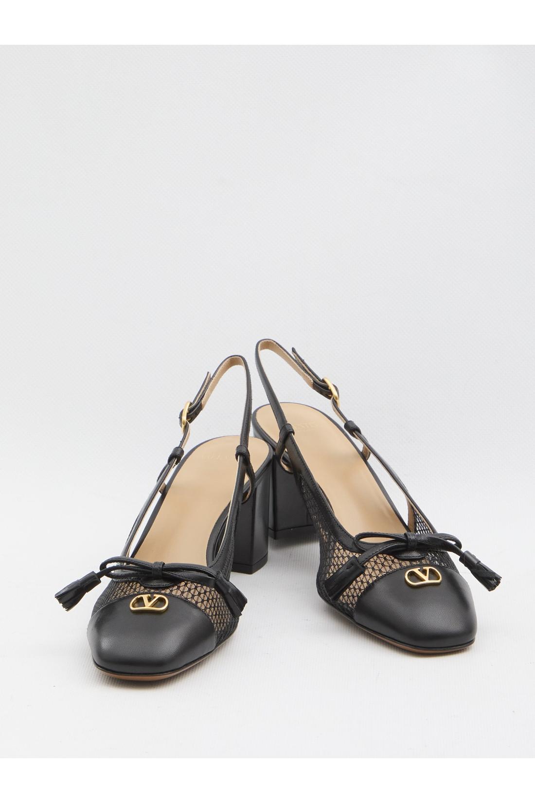 Valentino Garavani-OUTLET-SALE-Black Valet Du Roi slingback pumps-ARCHIVIST