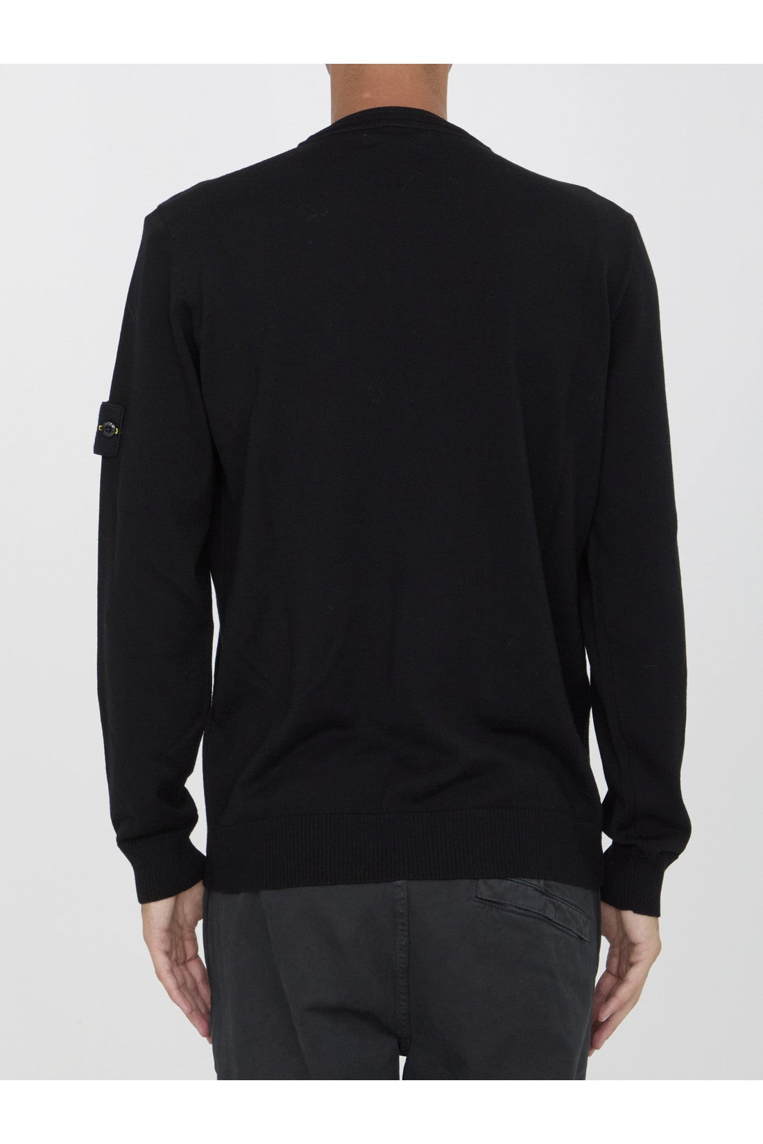 STONE ISLAND-OUTLET-SALE-Black Wool Jumper-ARCHIVIST