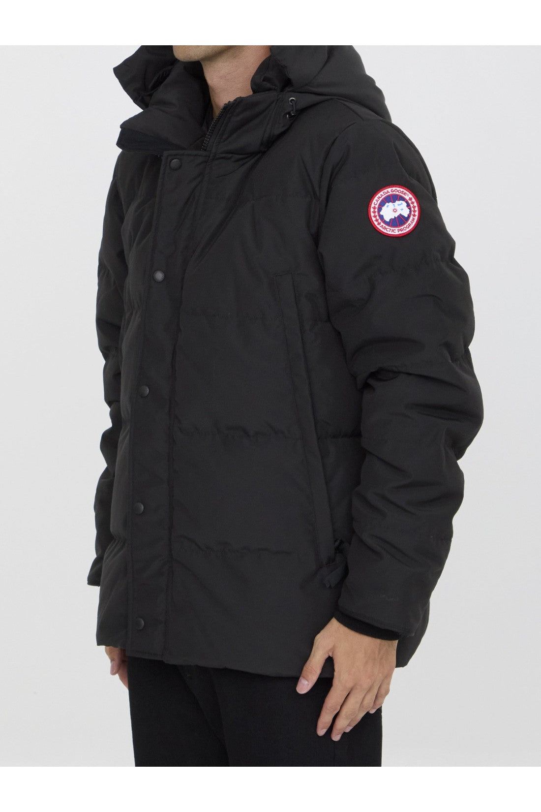 CANADA GOOSE-OUTLET-SALE-Black Wyndham parka-ARCHIVIST