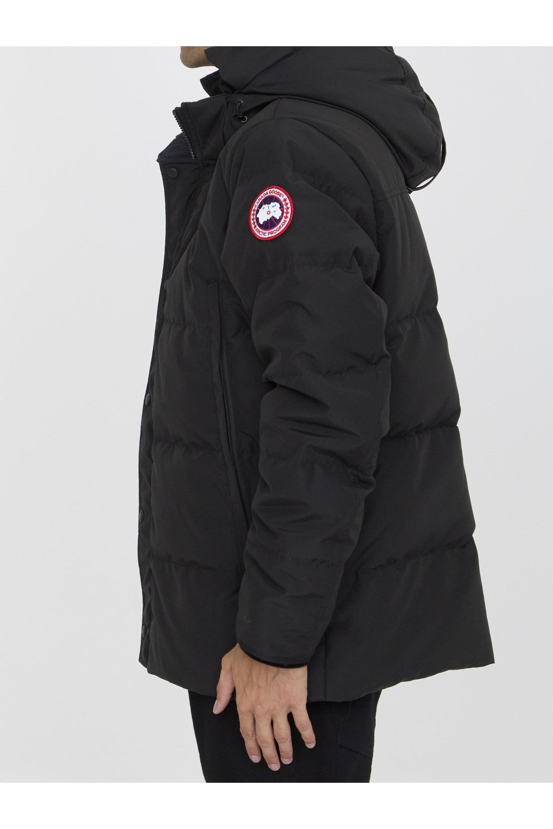 CANADA GOOSE-OUTLET-SALE-Black Wyndham parka-ARCHIVIST