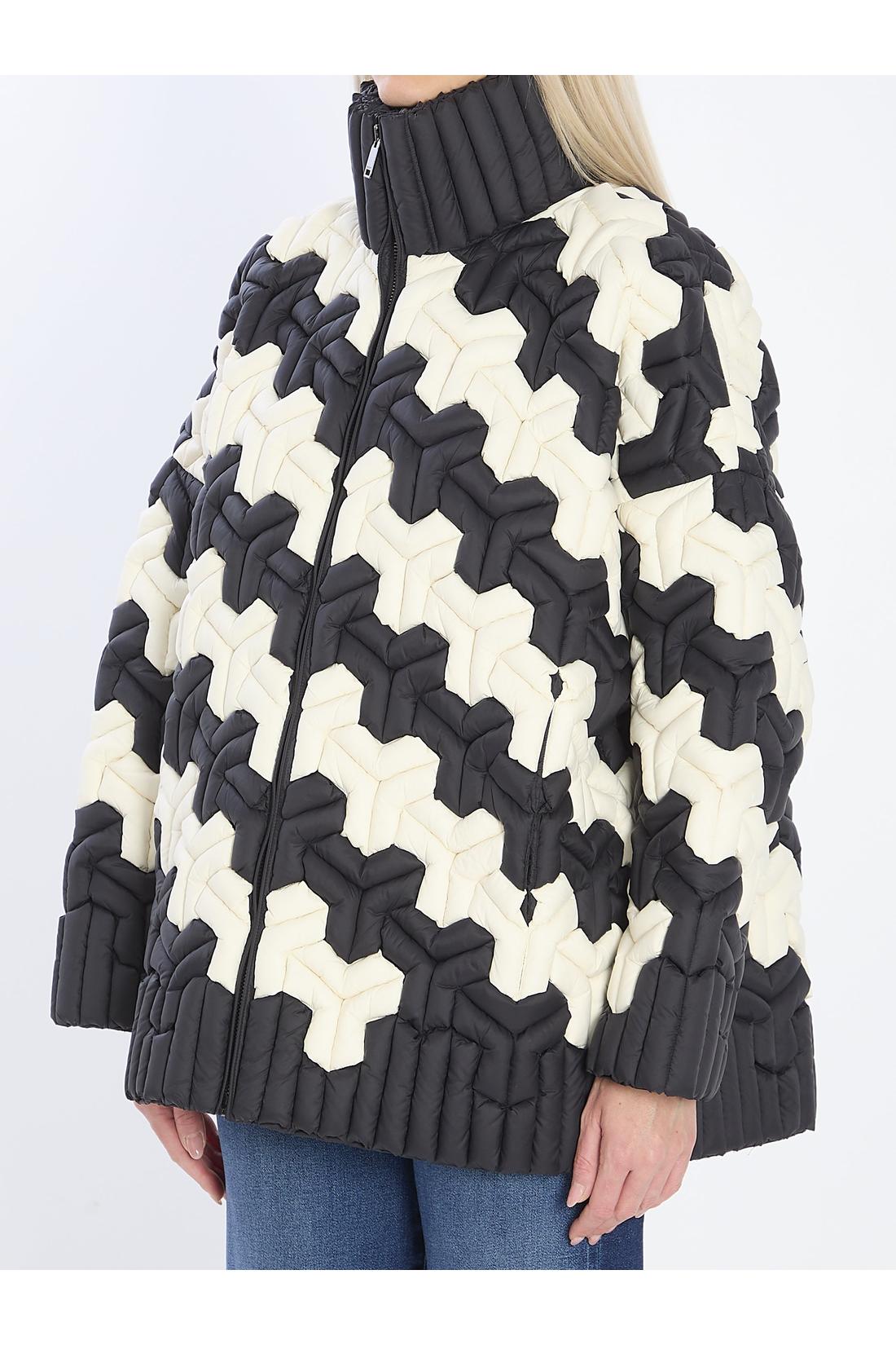 Raxxy-OUTLET-SALE-Black and white puffer jacket-ARCHIVIST