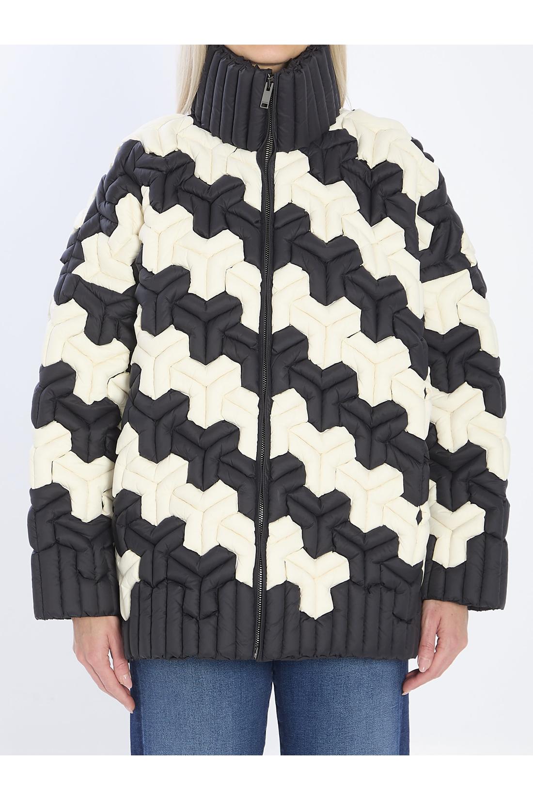Raxxy-OUTLET-SALE-Black and white puffer jacket-ARCHIVIST
