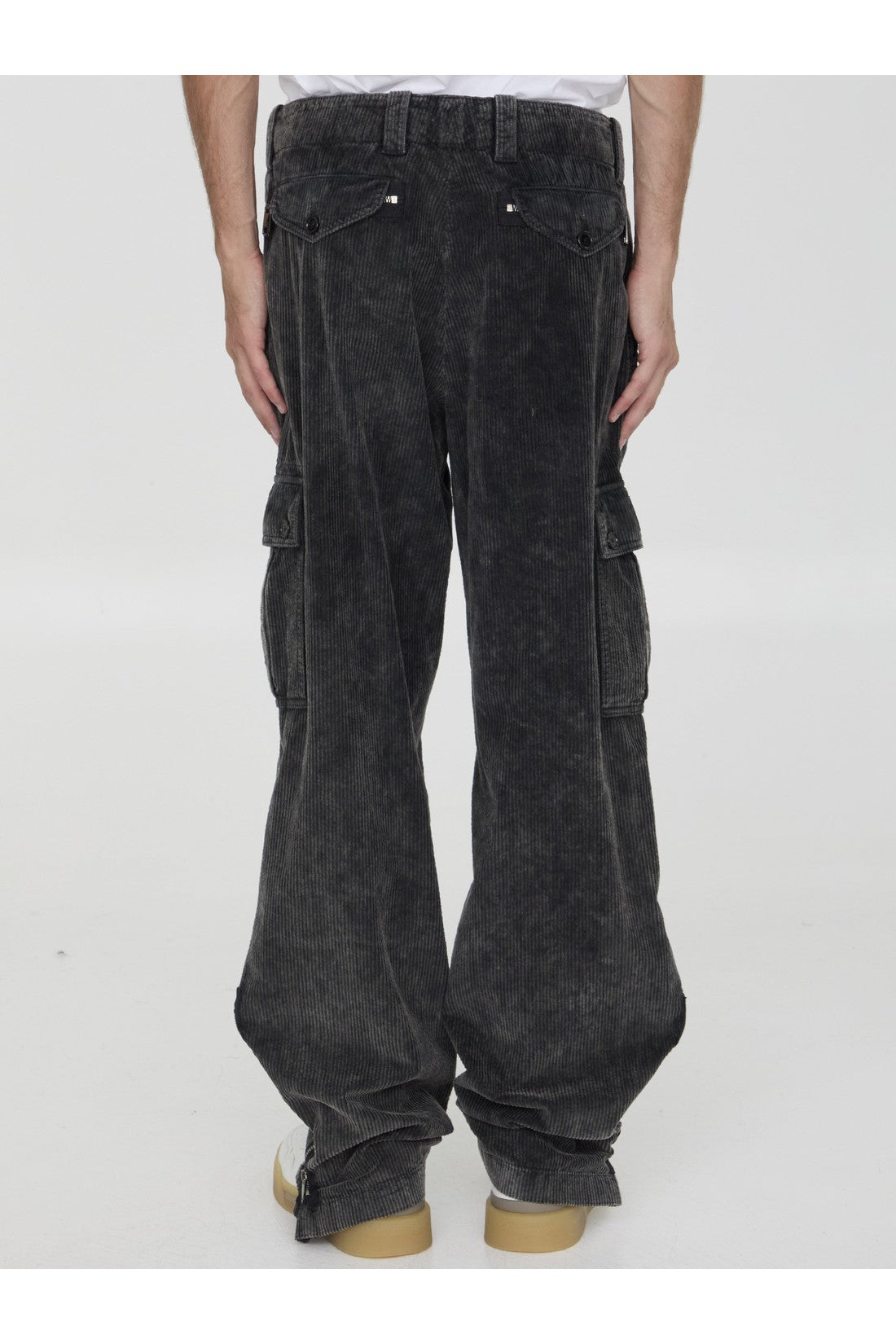 DOLCE&GABBANA-OUTLET-SALE-Black combat pants-ARCHIVIST