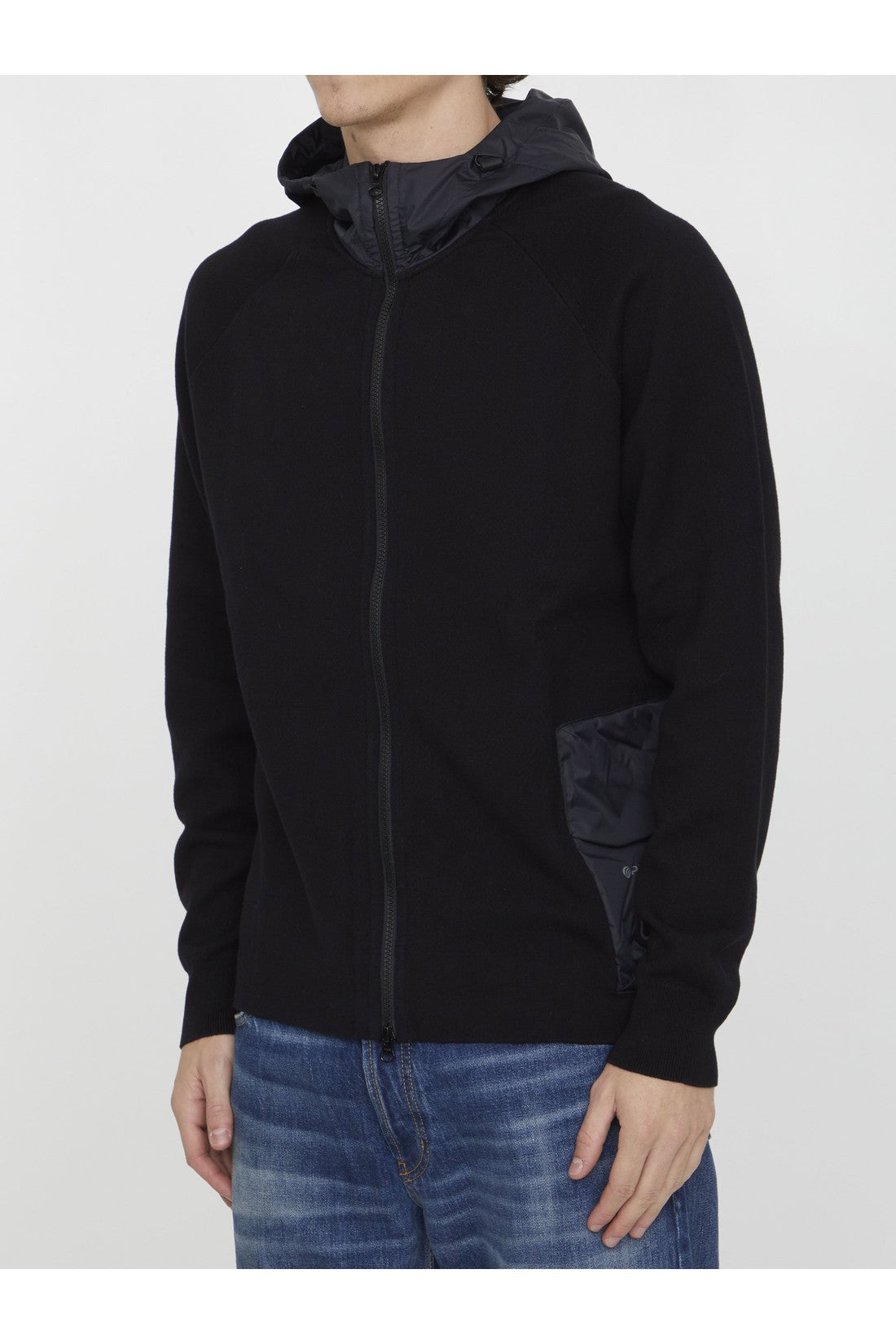 CP COMPANY-OUTLET-SALE-Black cotton hoodie-ARCHIVIST