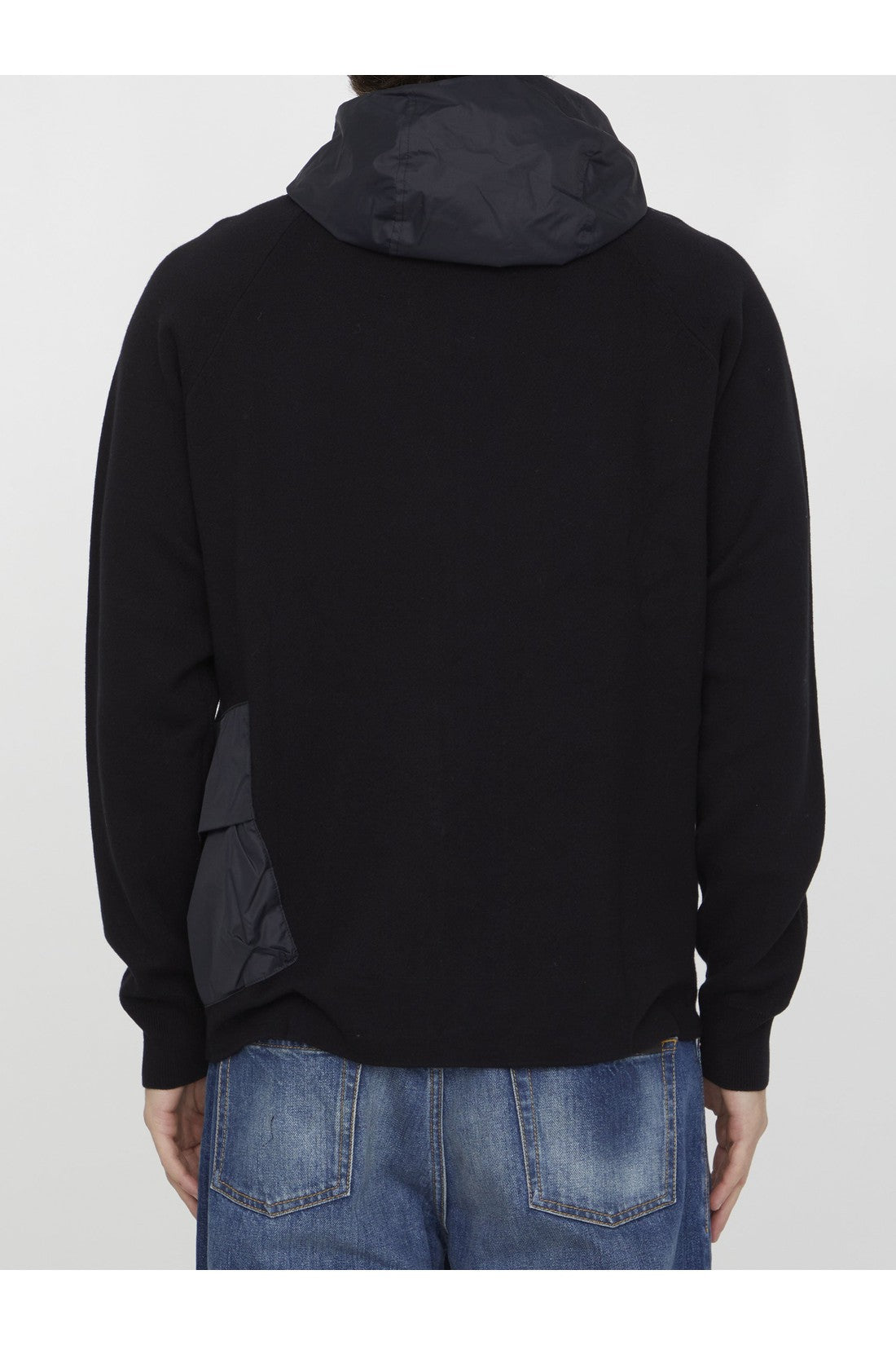 CP COMPANY-OUTLET-SALE-Black cotton hoodie-ARCHIVIST