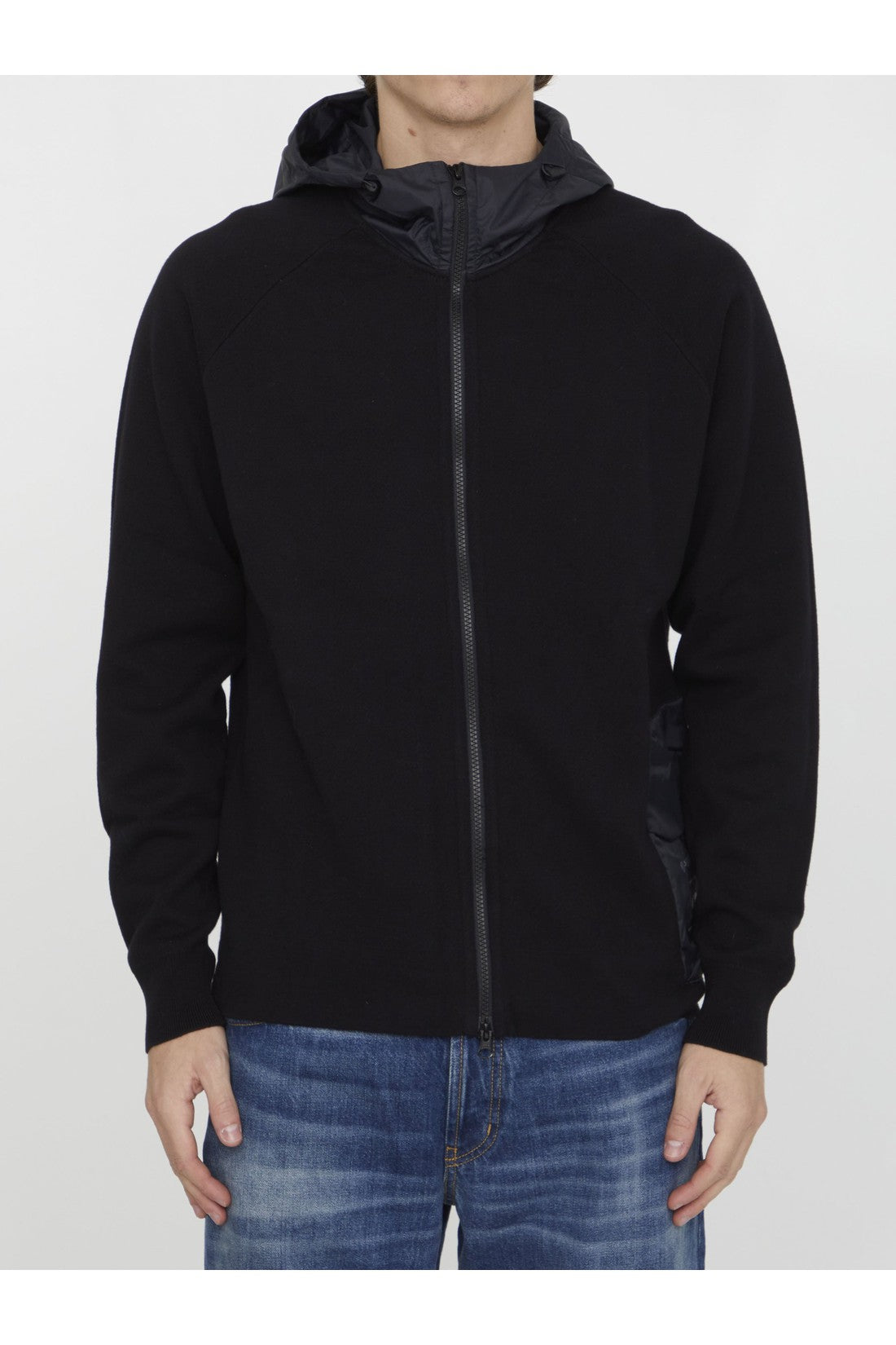 CP COMPANY-OUTLET-SALE-Black cotton hoodie-ARCHIVIST