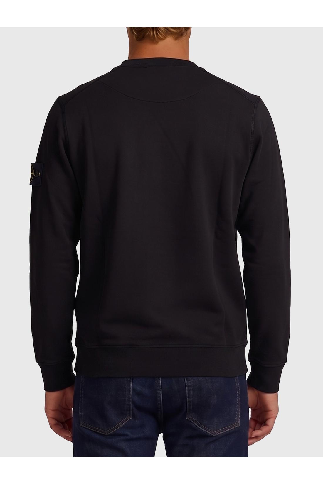 Stone Island-OUTLET-SALE-Black crewneck sweatshirt-ARCHIVIST