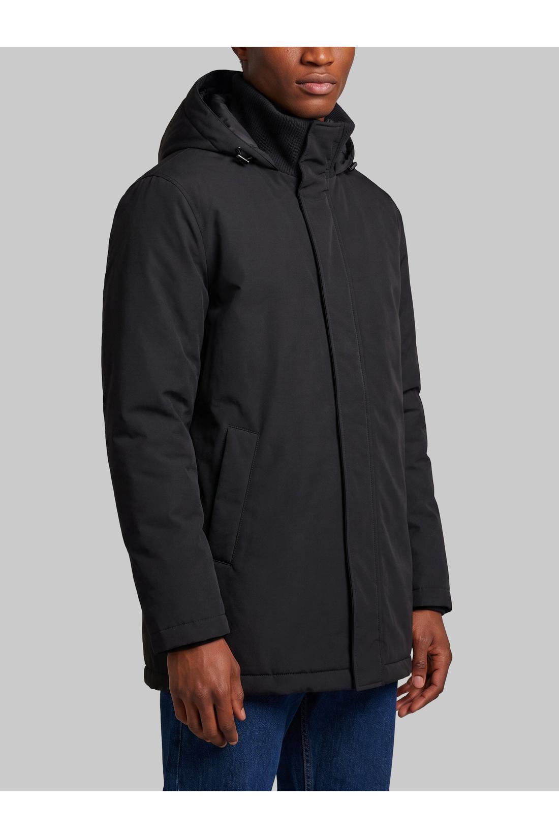 Herno-OUTLET-SALE-Black knit-collar jacket-ARCHIVIST