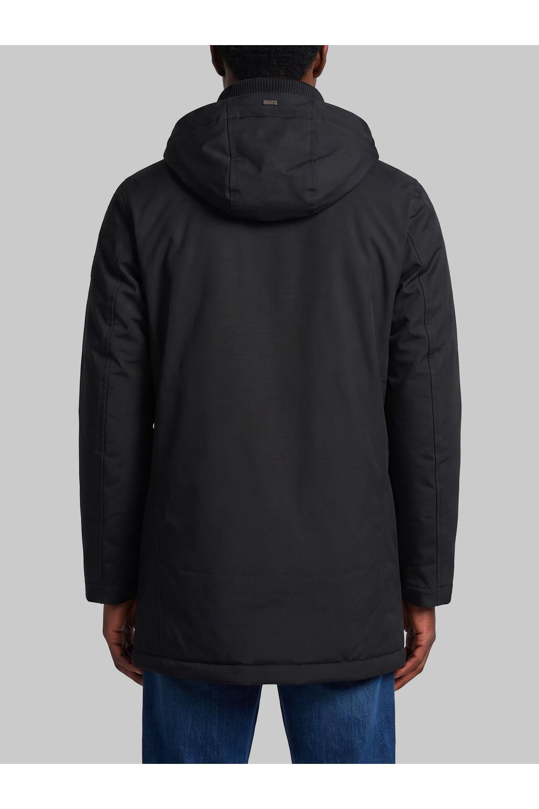 Herno-OUTLET-SALE-Black knit-collar jacket-ARCHIVIST