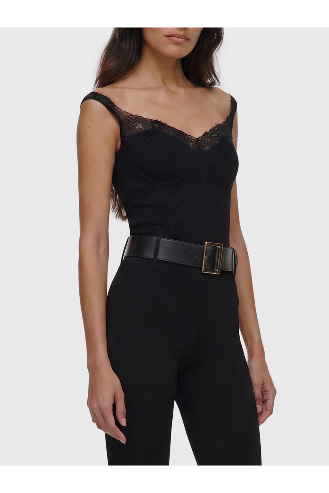 Self Portrait-OUTLET-SALE-Black knit top-ARCHIVIST