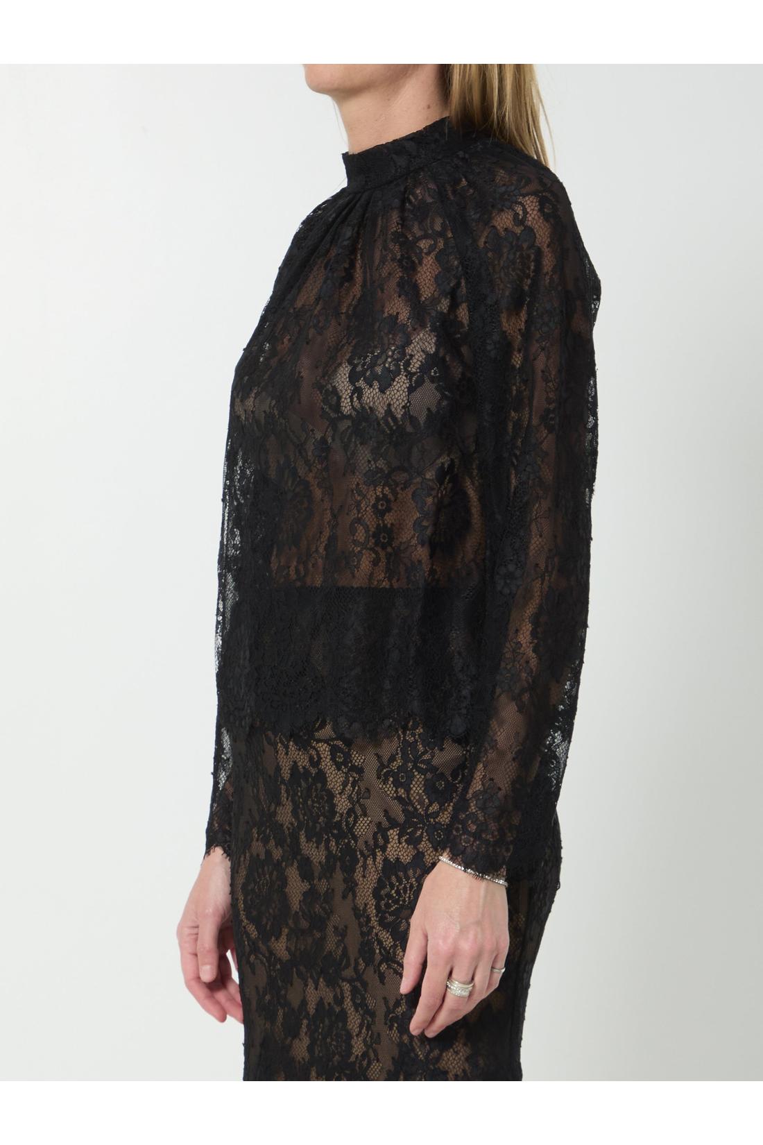 Self Portrait-OUTLET-SALE-Black lace blouse-ARCHIVIST