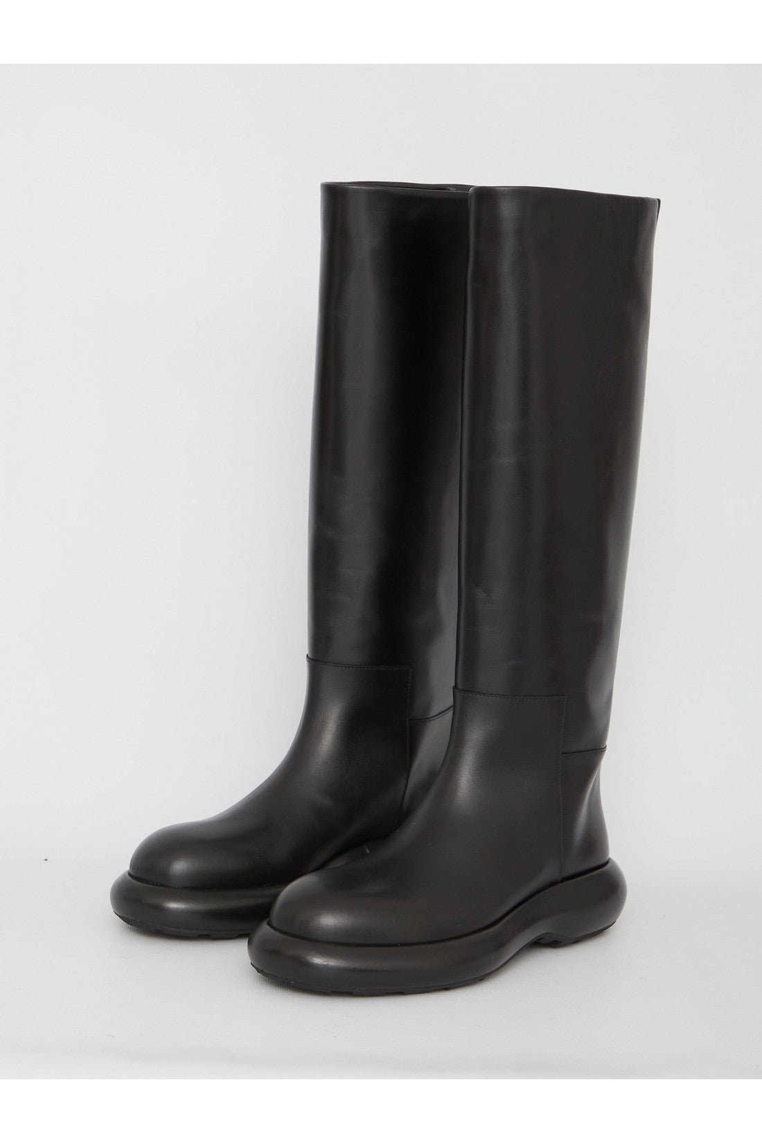 JIL SANDER-OUTLET-SALE-Black leather boots-ARCHIVIST