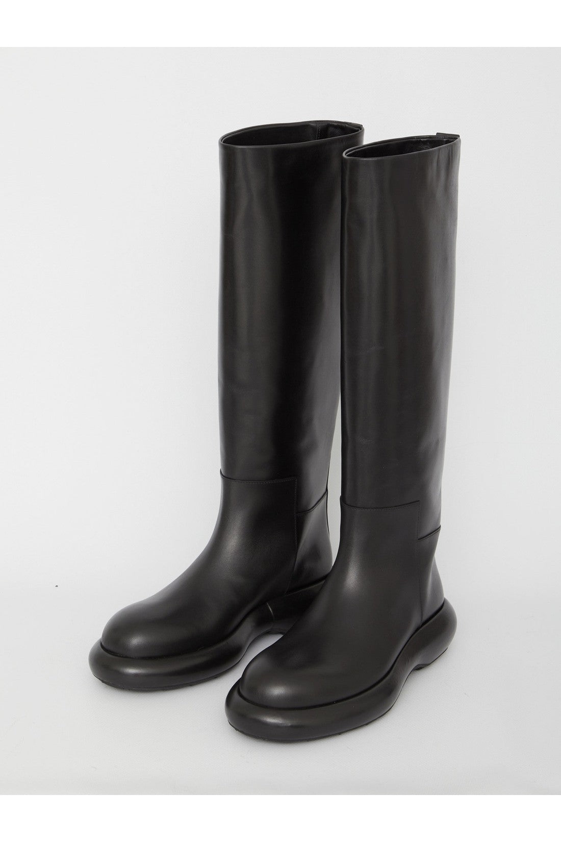 JIL SANDER-OUTLET-SALE-Black leather boots-ARCHIVIST