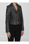 Golden Goose-OUTLET-SALE-Black leather jacket-ARCHIVIST