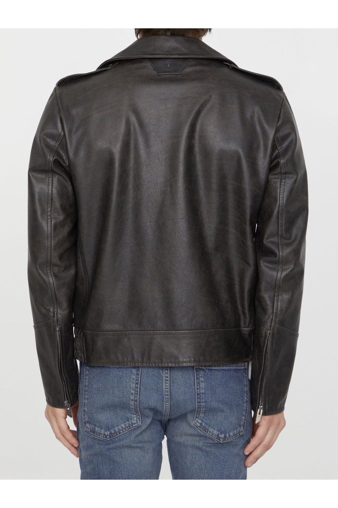 SALVATORE SANTORO-OUTLET-SALE-Black leather jacket-ARCHIVIST