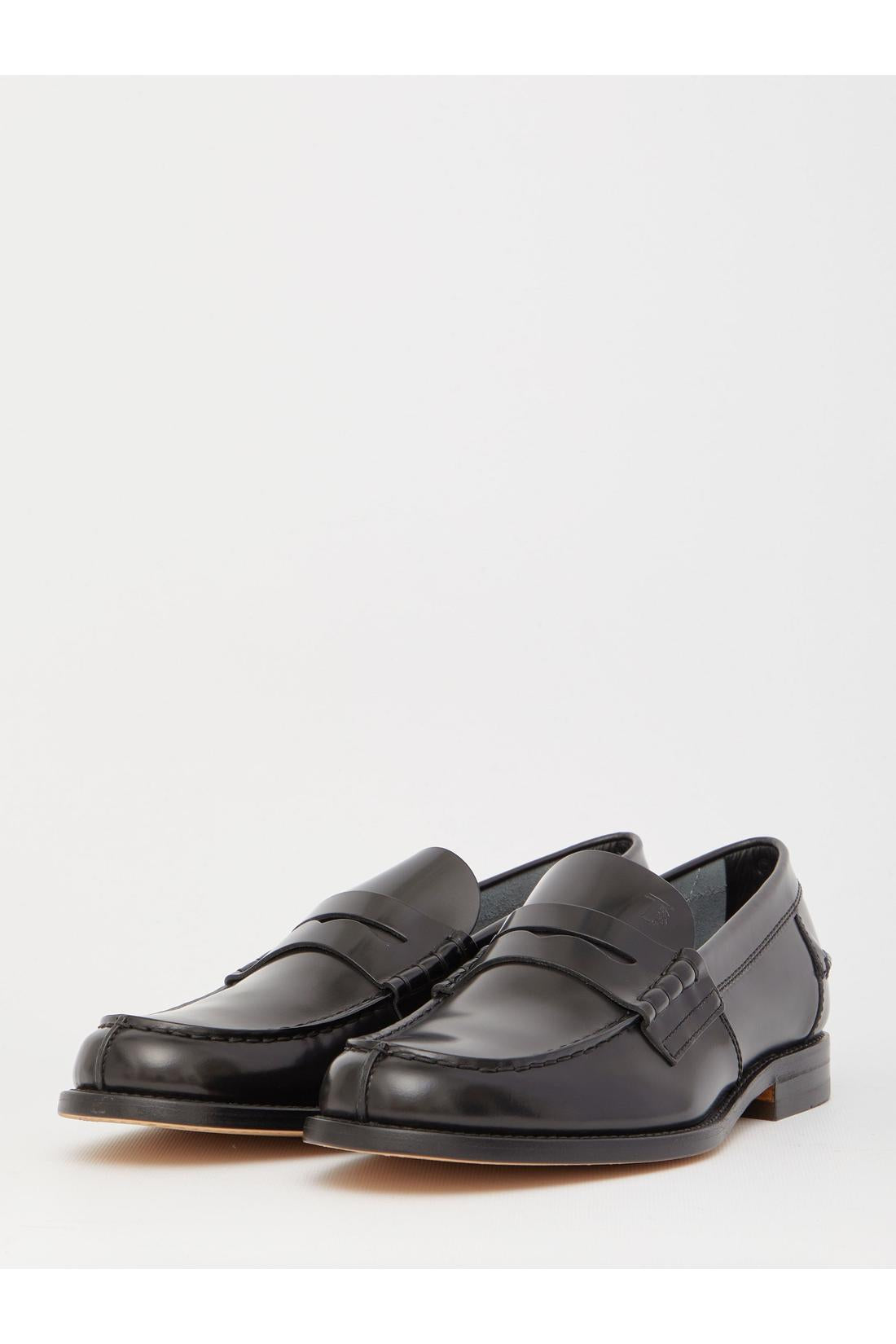 Tod'S-OUTLET-SALE-Black leather loafers-ARCHIVIST