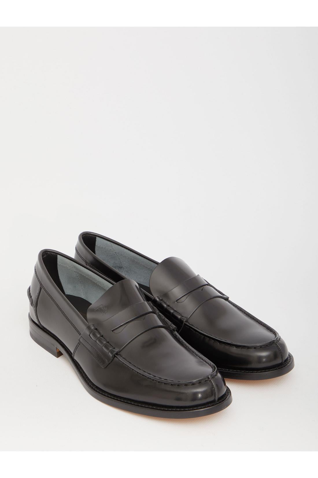 Tod'S-OUTLET-SALE-Black leather loafers-ARCHIVIST