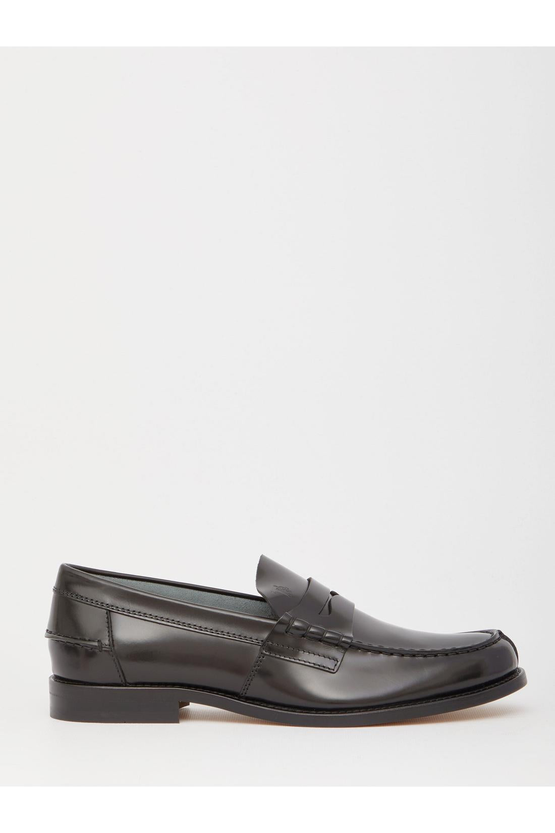 Tod'S-OUTLET-SALE-Black leather loafers-ARCHIVIST