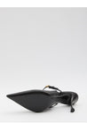 Dolce & Gabbana-OUTLET-SALE-Black leather slingback pumps-ARCHIVIST