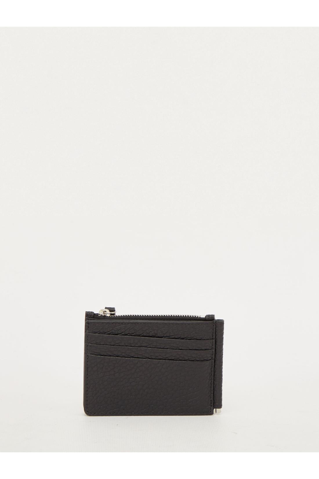 Maison Margiela-OUTLET-SALE-Black leather wallet-ARCHIVIST