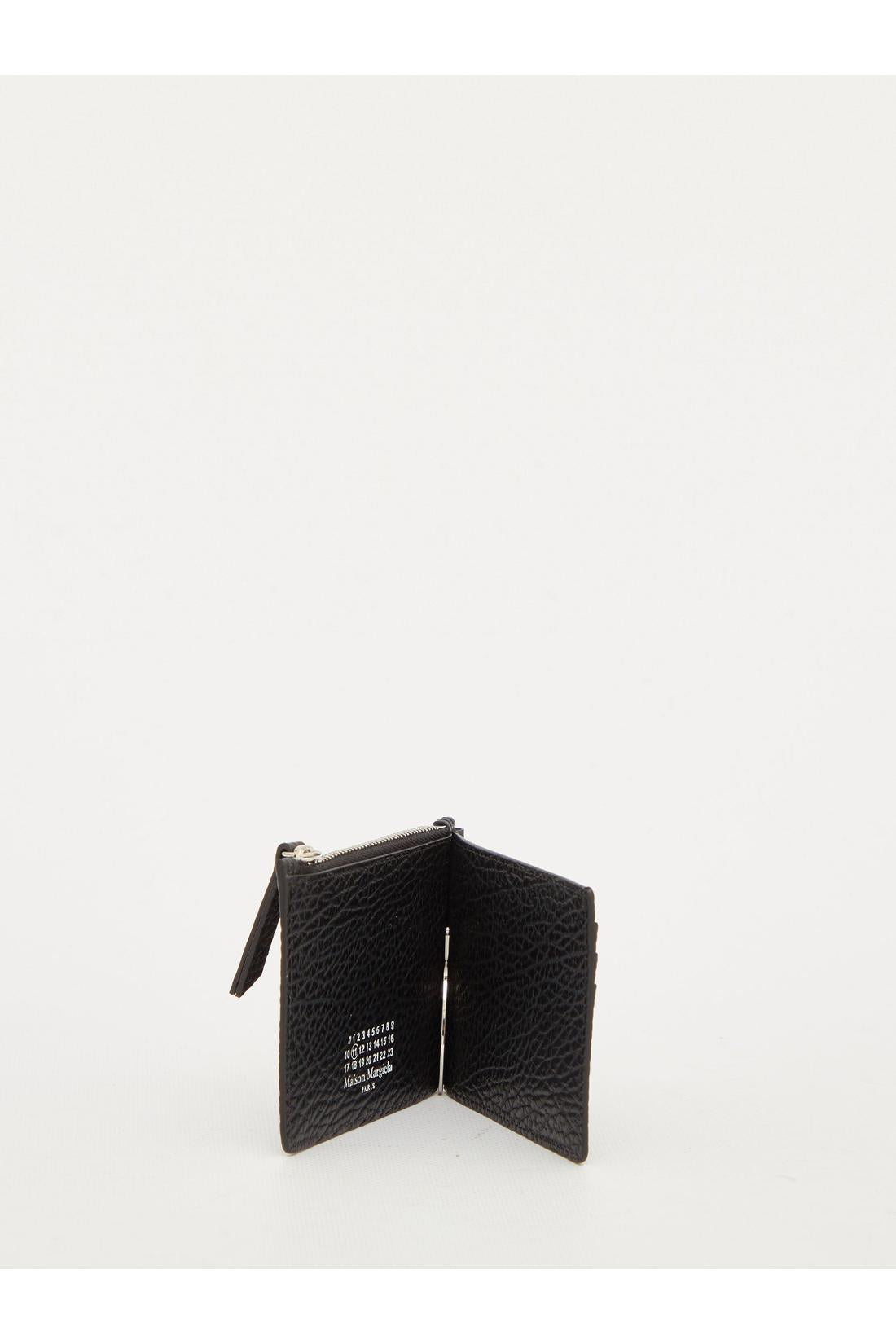Maison Margiela-OUTLET-SALE-Black leather wallet-ARCHIVIST
