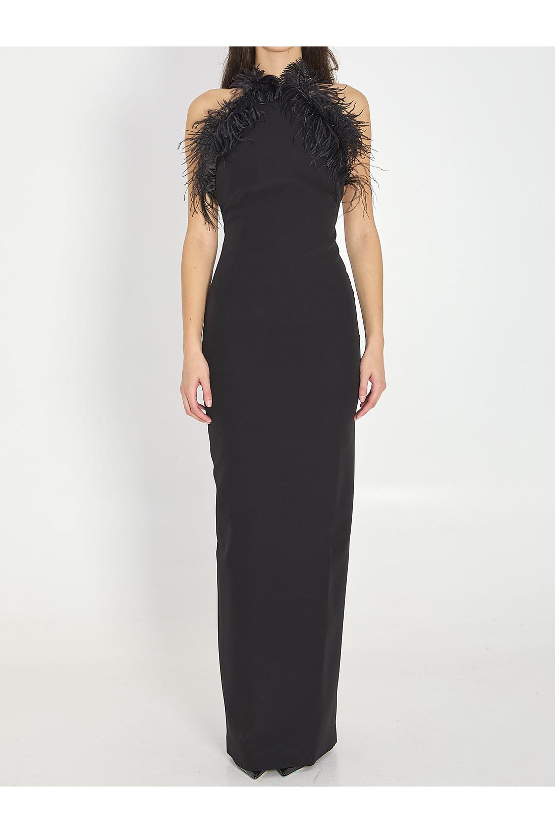 The Attico-OUTLET-SALE-Black maxi dress-ARCHIVIST