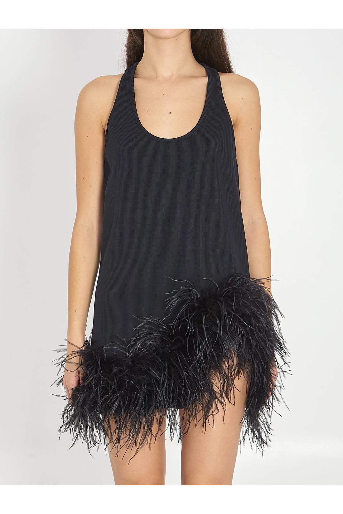 The Attico-OUTLET-SALE-Black mini dress-ARCHIVIST