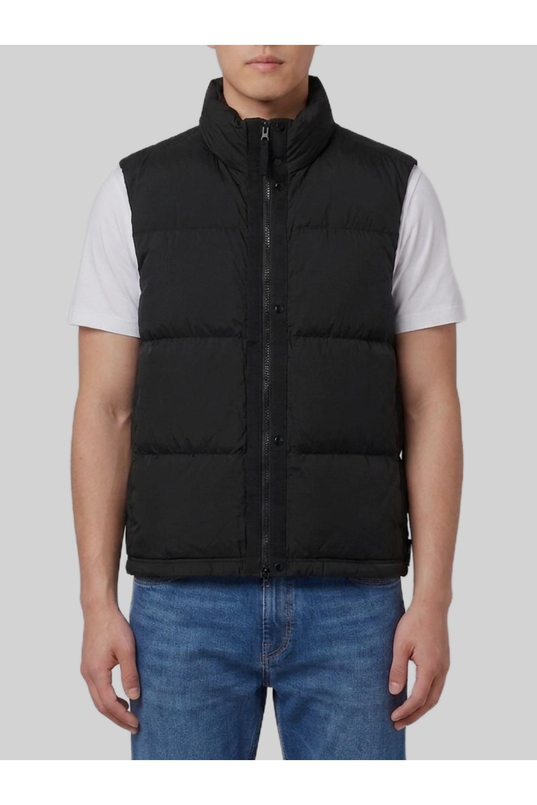 Stone Island-OUTLET-SALE-Black quilted nylon vest-ARCHIVIST