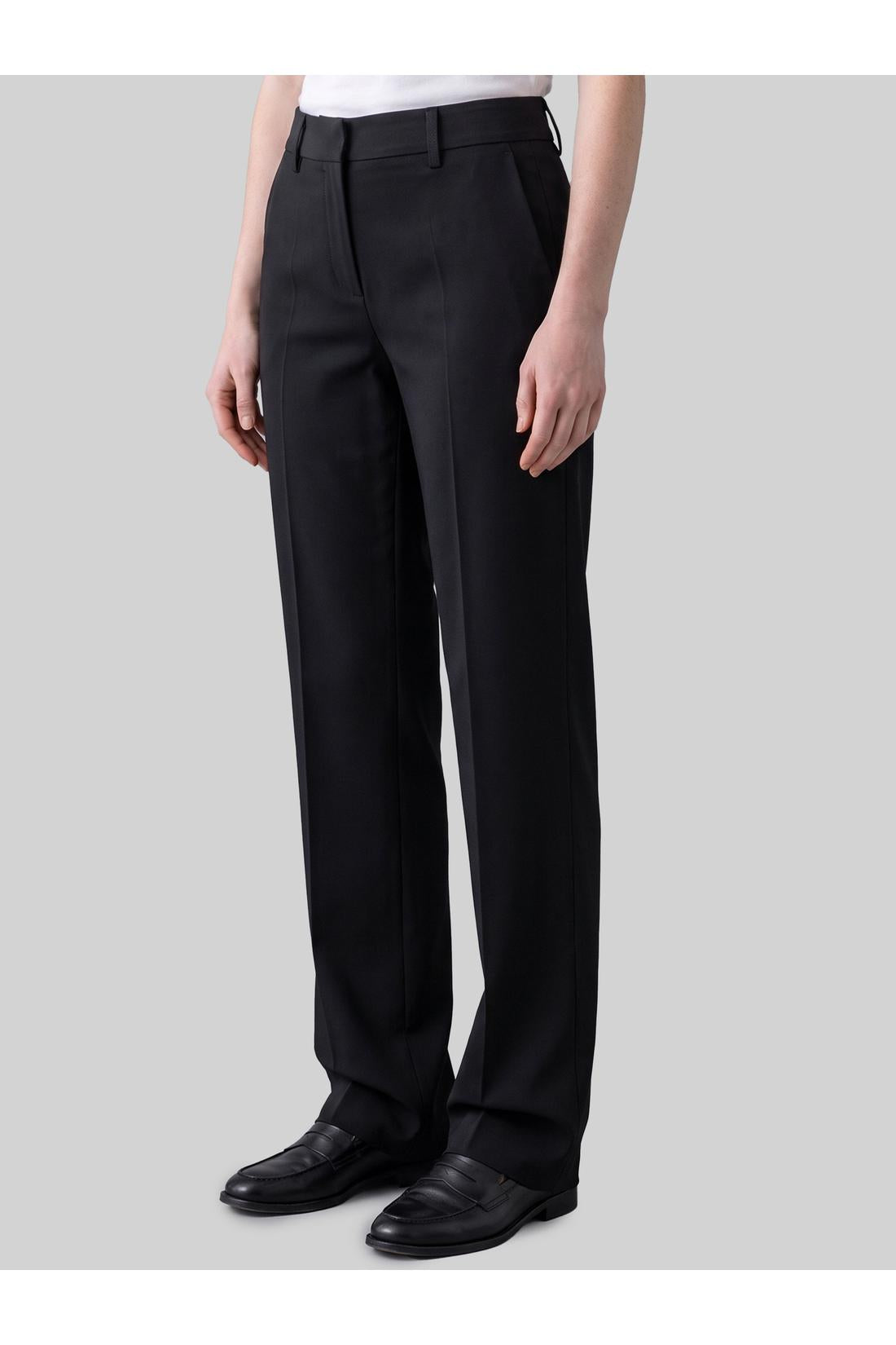 Sutton new york-OUTLET-SALE-Black stretch canvas trousers-ARCHIVIST